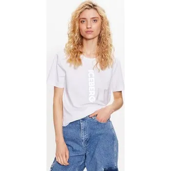 Pánské tričko Iceberg T-Shirt 23EI1P0F013639A Bílá Regular Fit L