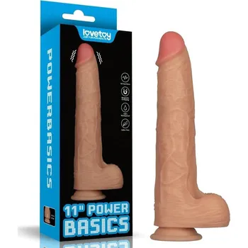 Dildo Lovetoy 11″ Power Basics, PVC dildo s přísavkou 29 x 5,5 cm