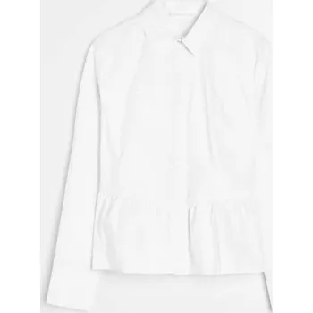 Sinsay - Košile s krytou légou a volány - bílá - 051GY-00X - 051GY-00X-L