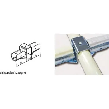 Dílenský regál Úchytka kluzné trubky - oboustranná