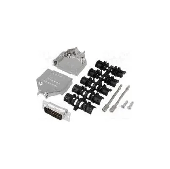 Elektrická zásuvka Zástrčka D-Sub PIN 15 vidlice pájení na kabel