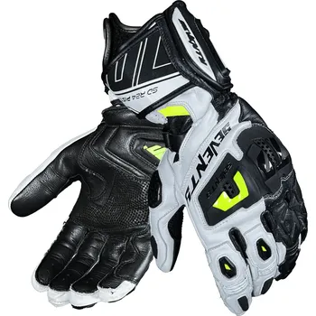 Moto oblečení SEVENTY DEGREES Rukavice na motorku Seventy Degrees SD-R24 Pista bílo-černo-fluo žluté