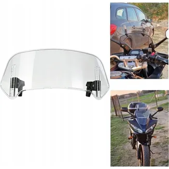 Motocyklový deflektor, čiré plexi, 36x15 cm