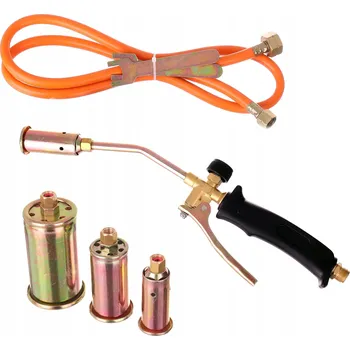 Stavební hořák Plynový hořák TC Technic pro pokrývače, krátký, 3 trysky 25/35/50 mm s hadicí 1,5 m