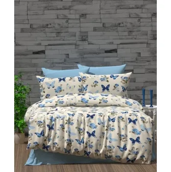 Povlečení Bavlněné povlečení Motýl modrý Velikost: 70x90, 140x200 cm