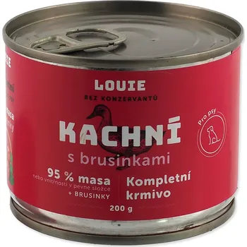 Krmivo pro psa Konzerva LOUIE kachní s brusinkami 200g-KARTON