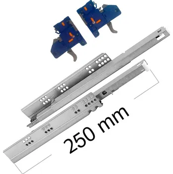 Nábytkové kování GTV Plnovýsuv pro dřevěnou zásuvku s tlumením 250mm - MODERNSLIDE NEW