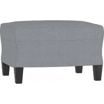 Taburet Podnožka světle šedá 60 x 50 x 41 cm, látka, překližka, houbička