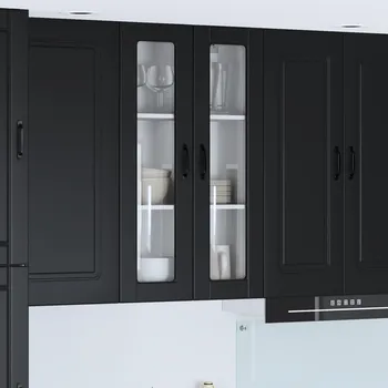 Příborník do zásuvky Kuchyňská skříň Černá 60 x 31 x 100 cm kompozitní dřevo