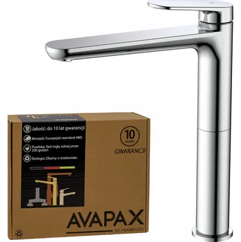 Vodovodní baterie Vysoká stojánková umyvadlová baterie do koupelny, chromová baterie umyvadlová AVAPAX