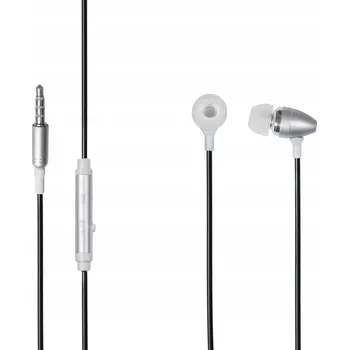 Sluchátka NUVO Handsfree sluchátka 3,5 mm stříbrná