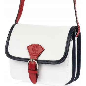 Kabelka Beltimore kabelka přes rameno z pravé kůže bílá