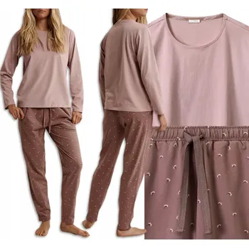 Dámské pyžamo Teplé dámské pyžamo s dlouhým rukávem a kalhotami ATLANTIC pohodlné NLP-502 XL