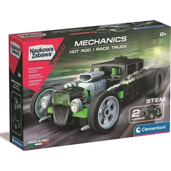 Stavebnice Clementoni CLEMENTONI Science&amp;Play Mechanická laboratoř Hot Rod a Race Truck 50792