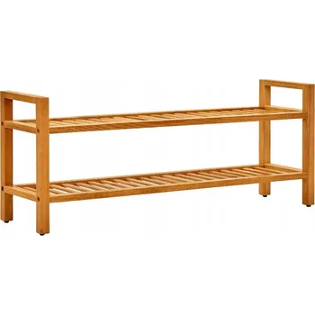 Botník Dřevěný botník z masivního dubu 100 x 27 x 40 cm