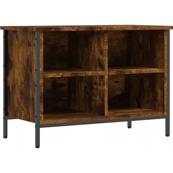 Botník Botník s sedátkem, kouřový dub, 69 x 35 x 50 cm