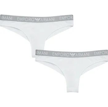 Kalhotky Dámské kalhotky EMPORIO ARMANI 163337 CC318 04710 White 2 Pack Velikost: M