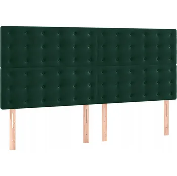 Čelo postele sametové tmavě zelené 160 x 5 x 118/128 cm