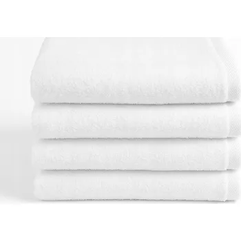Ručník Hrubý Froté Ručník 70x140cm Hotelový Bílý Hladký Řada Prestige 630g/m2