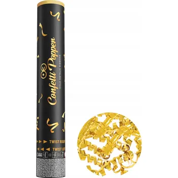 Konfeta Vystřelovací tuba Svatební Hostina Konfety Ohňostroj Narozeniny Serpentiny Zlaté 30 cm