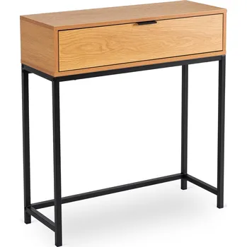 Konferenční stolek Konzolový Stolek Mebel Elite černá, dub matný 75 x 81 x 28 cm