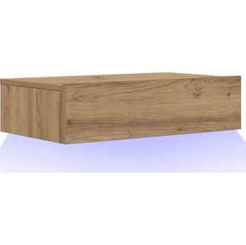 Televizní stolek TV stolek s LED osvětlením, dub artisan, 60 x 35 x 15,5 cm