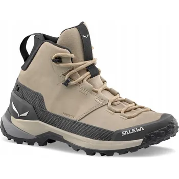 Dámská obuv Dámské trekové boty Salewa Puez Leather Mid Ptx quicksand / onyx, velikost 42 EU