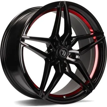 Alu kolo Seventy9 Alu Kola Seventy9 SV-A 8x18 5x112 ET35 Black Glossy Red Inner Lip 66.6