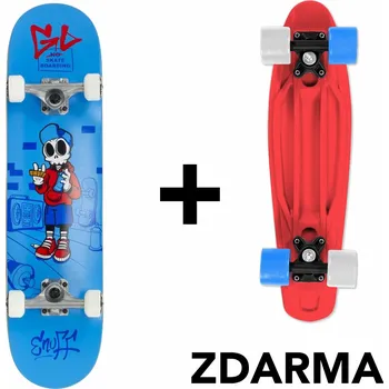 Skateboard Enuff - Skully Blue 7,75" / 7,25" - skateboard Šířka desky: 7,75" - 19,6 cm