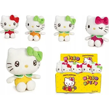 plyšák HELLO KITTY ORIGINÁLNÍ PLYŠOVÁ HRAČKA 13 CM VONÍCÍ OVOCEM TUTTI FRUTTI ČERVENÁ