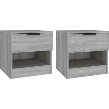 Konferenční stolek Sada 2 nočních stolků šedá dub sonoma 40 x 39 x 40 cm