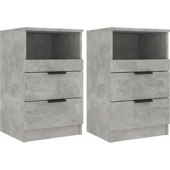 Noční stolek Noční stolek šedý betonu 40 x 36 x 65 cm, materiál na bázi dřeva