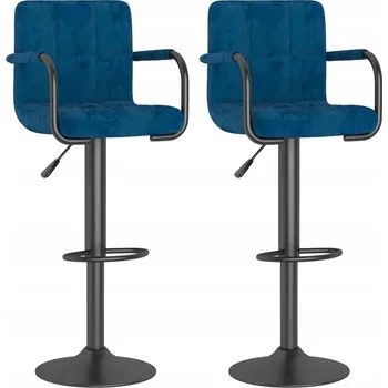 Barová židle Barové židle Blue Velvet - 48x47 cm - modré