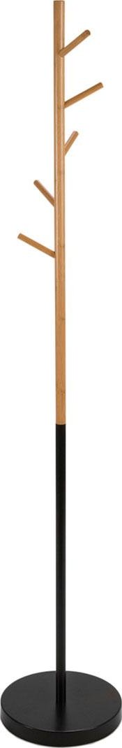 Stojací věšák černý kov a bambus 170cm