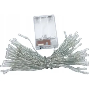 Vánoční dekorace LED světýlka 10M 80 LED na baterie teplá bílá dekorativní světla 429167