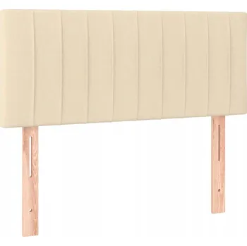 Čelo postele nastavitelné, krémové, 80x5x78/88 cm, látka, dřevo mod