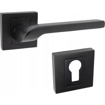 Dveřní kování KLIKA KE DVEŘÍ SE ŠTÍTKEM PRO VLOŽKU ZOYA ČERNÁ MATNÁ