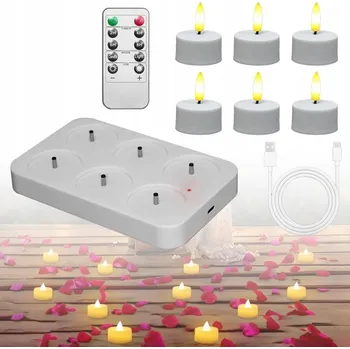 Svíčka LED SVÍČKA ČAJOVÁ SVÍČKA LED Sada 6 ks s dálkovým ovládáním