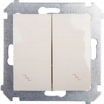 vypínač Schodišťový vypínač Klasik, Zápustný Kontakt Simon krémový DW6/2L.01/41