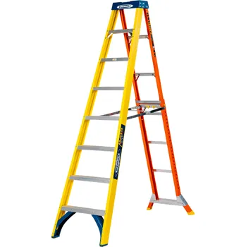 Žebřík AdjustaStep PRO® Sklolaminátové schůdky Werner – 8 stupňů