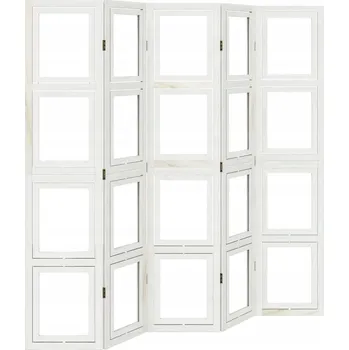 Paraván Dekorační paraván Světlé dřevo bílý 175-180x180 cm