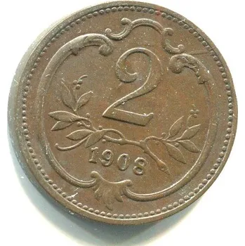 František Josef I. 2 Heller 1908.