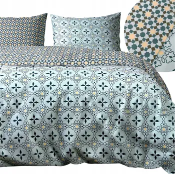 Povlečení Povlečení 200x220 bavlna POLSKÁ BAVLNA geometrický vzor MINIMAL MINT