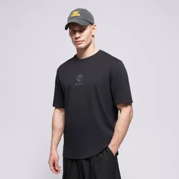 Pánské oblečení Timberland Tričko New Small Logo Print Ss Tee Black Pavement Černá L