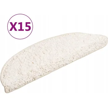 Nášlap na schod Nášlapy na schody bílé 56 x 17 x 3 cm, 15 kusů, 100% tuftovaný PP