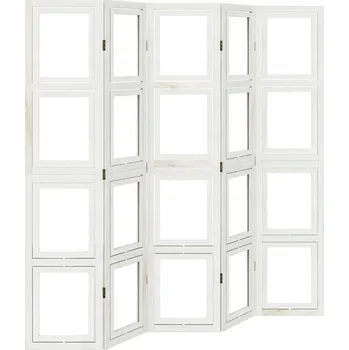 Paraván Dekorační paraván Světlé dřevo bílý 175-180x180 cm