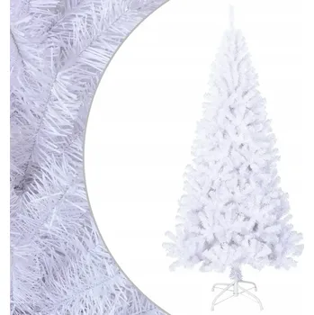 Vánoční stromek Bílá umělý vánoční stromeček stromek 210 cm, průměr 110 cm, PVC, 1210 větviček
