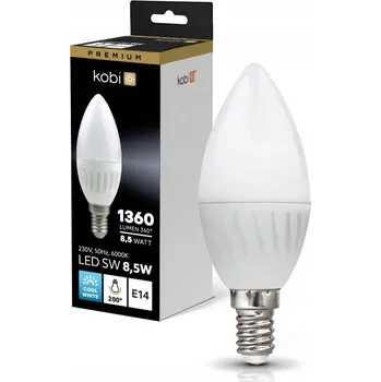 Žárovka LED žárovka SW 8,5W E14 6000K studená bílá Kobi Premium