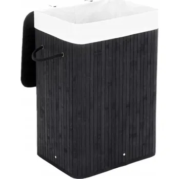 Obraz Volně stojící koš na prádlo 72l černý