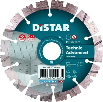 Řezný kotouč DI-STAR kotouč diamantový 125x2,2/1,4x11x22,23 5D Technic advanced, Beton, ŽELEZOBETON, Čedič, Žula
